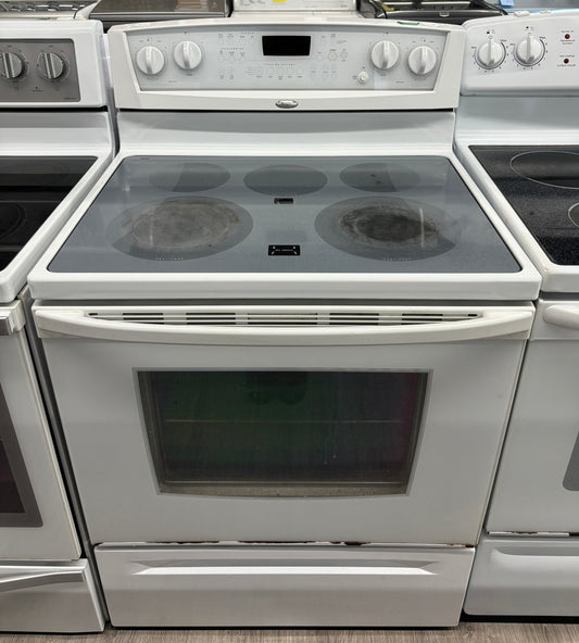 Whirlpool 30" Freestanding Glass Top Range (GERC4120PQ 1)