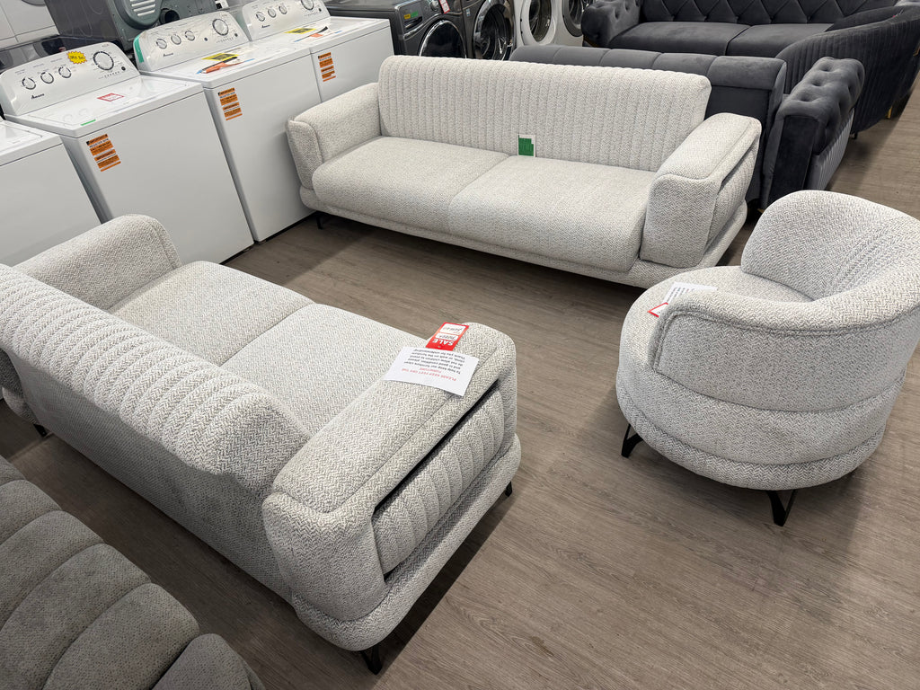 Pierra Light Gray Living Room Set