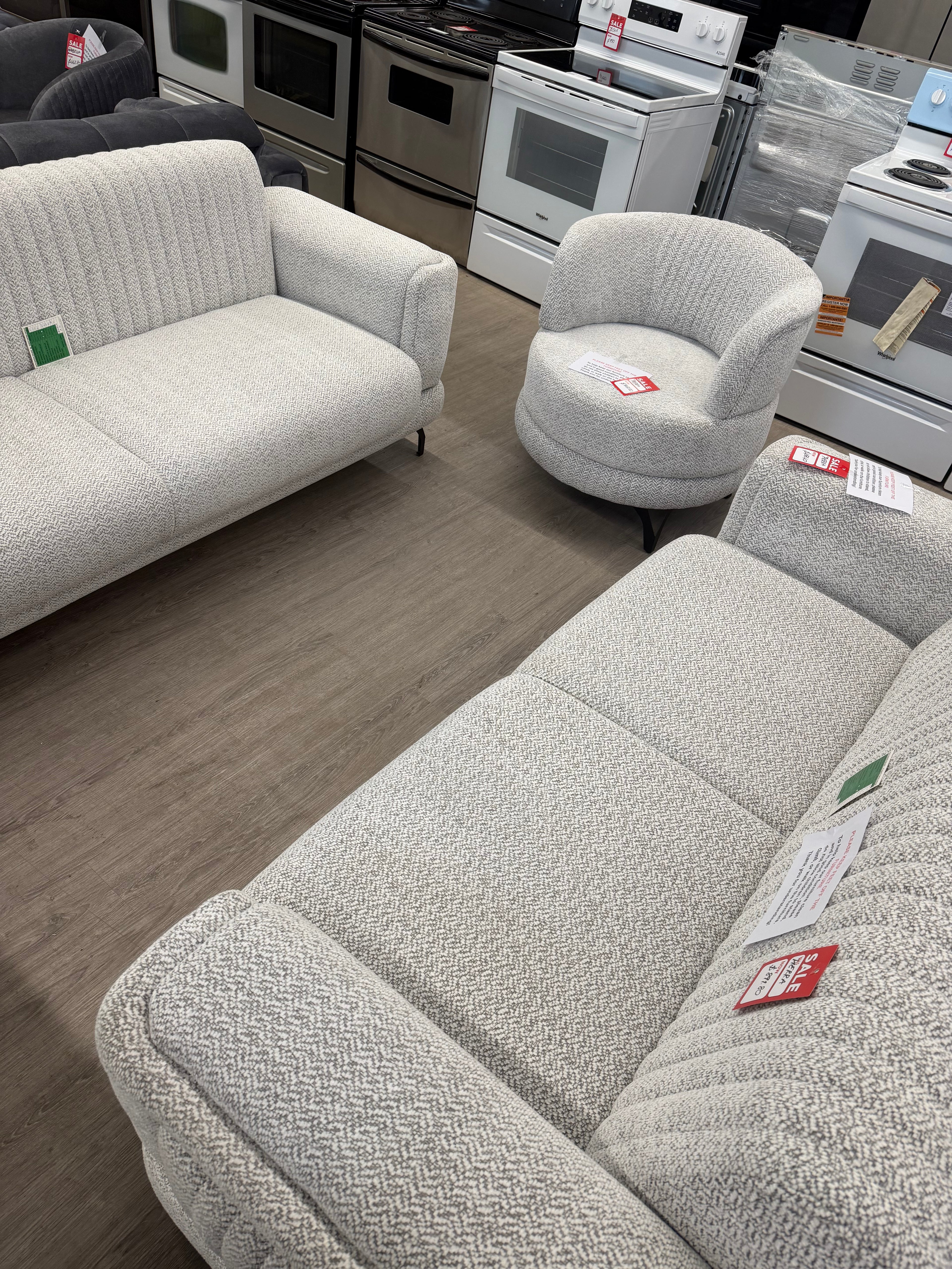 Pierra Light Gray Living Room Set