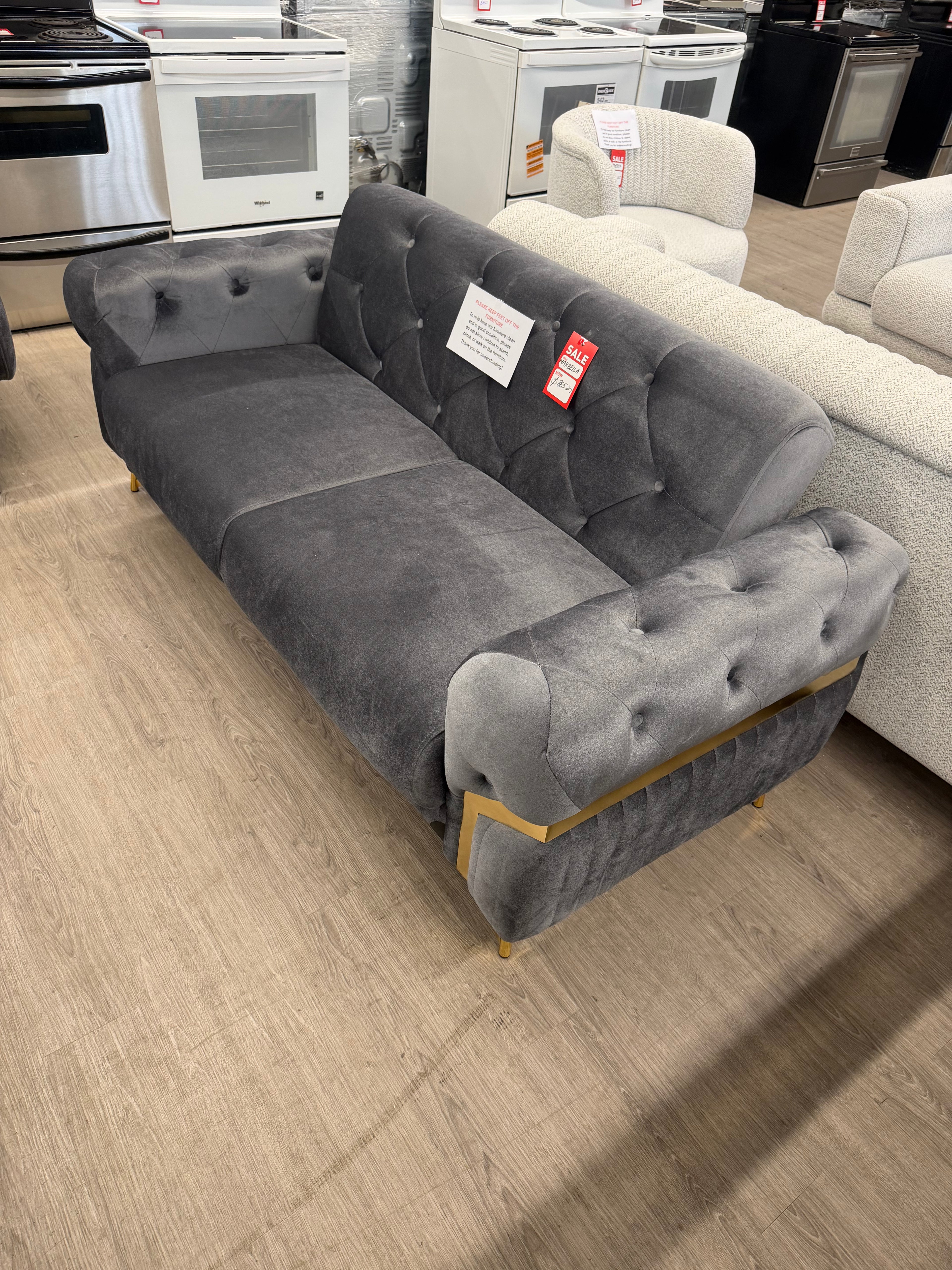Marbella Dark Gray Living Room Set