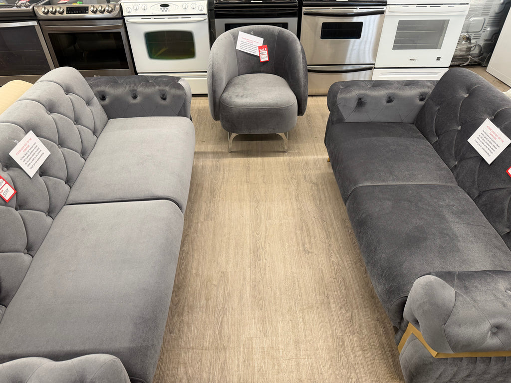 Marbella Dark Gray Living Room Set