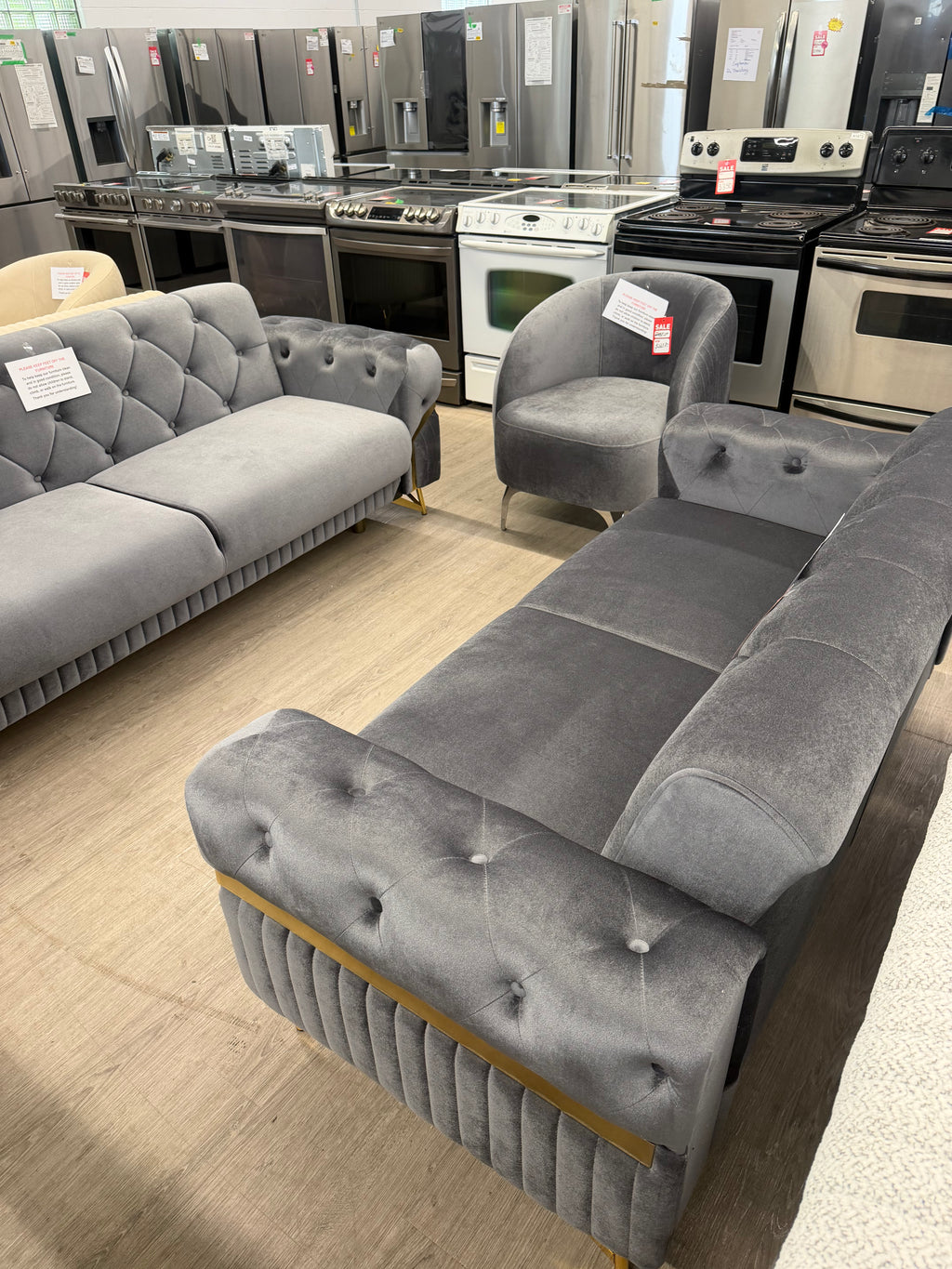 Marbella Dark Gray Living Room Set