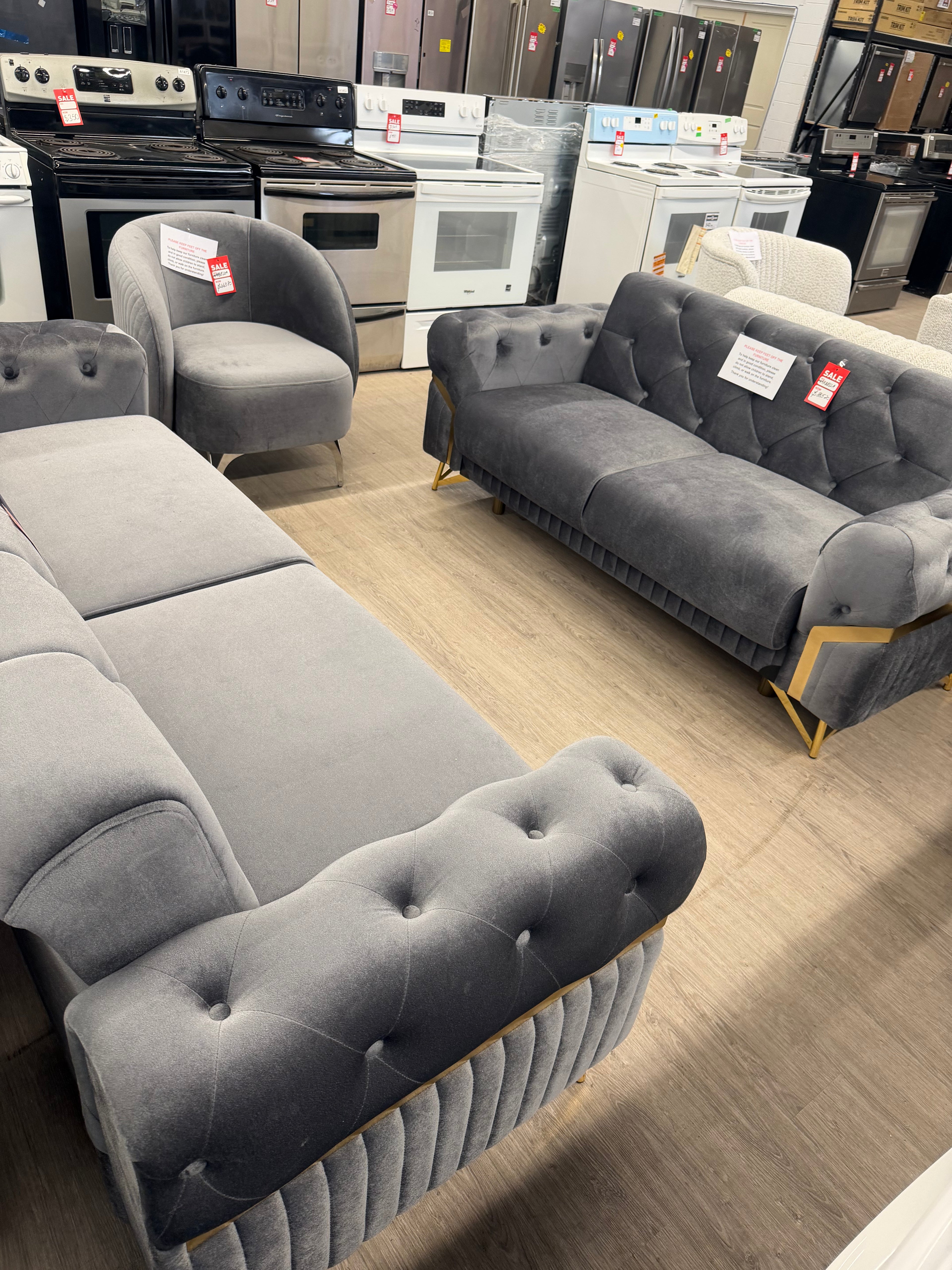 Marbella Dark Gray Living Room Set