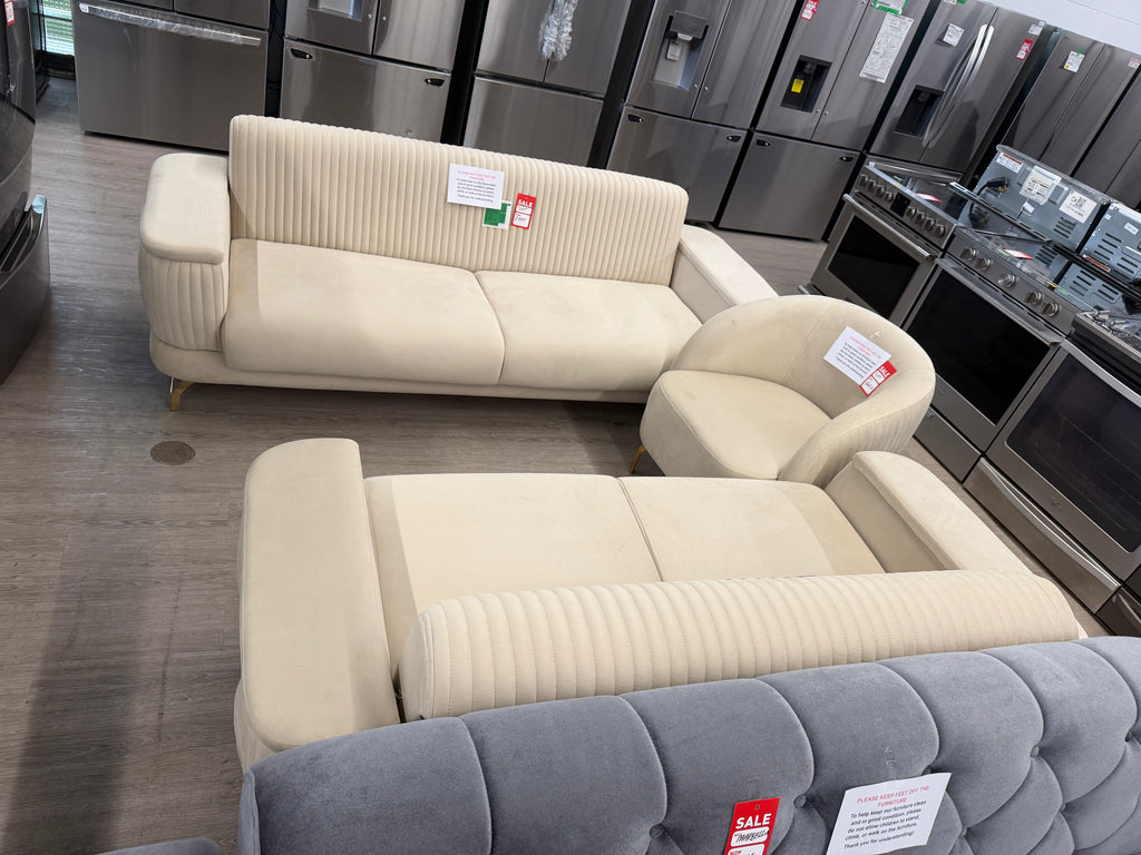 Loft Deluxe Beige Living Room Set