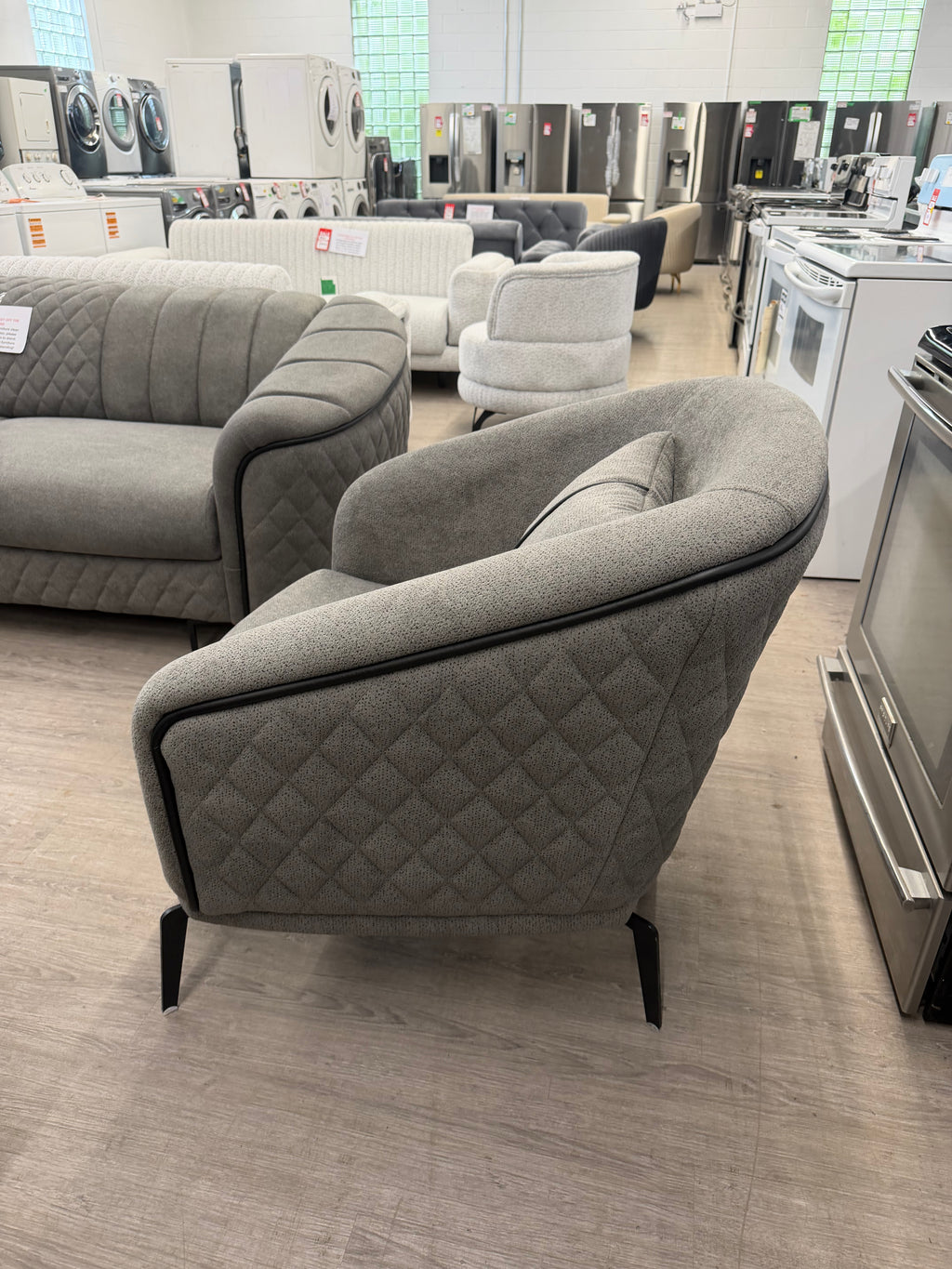 Victoria Dark Gray Living Room Set