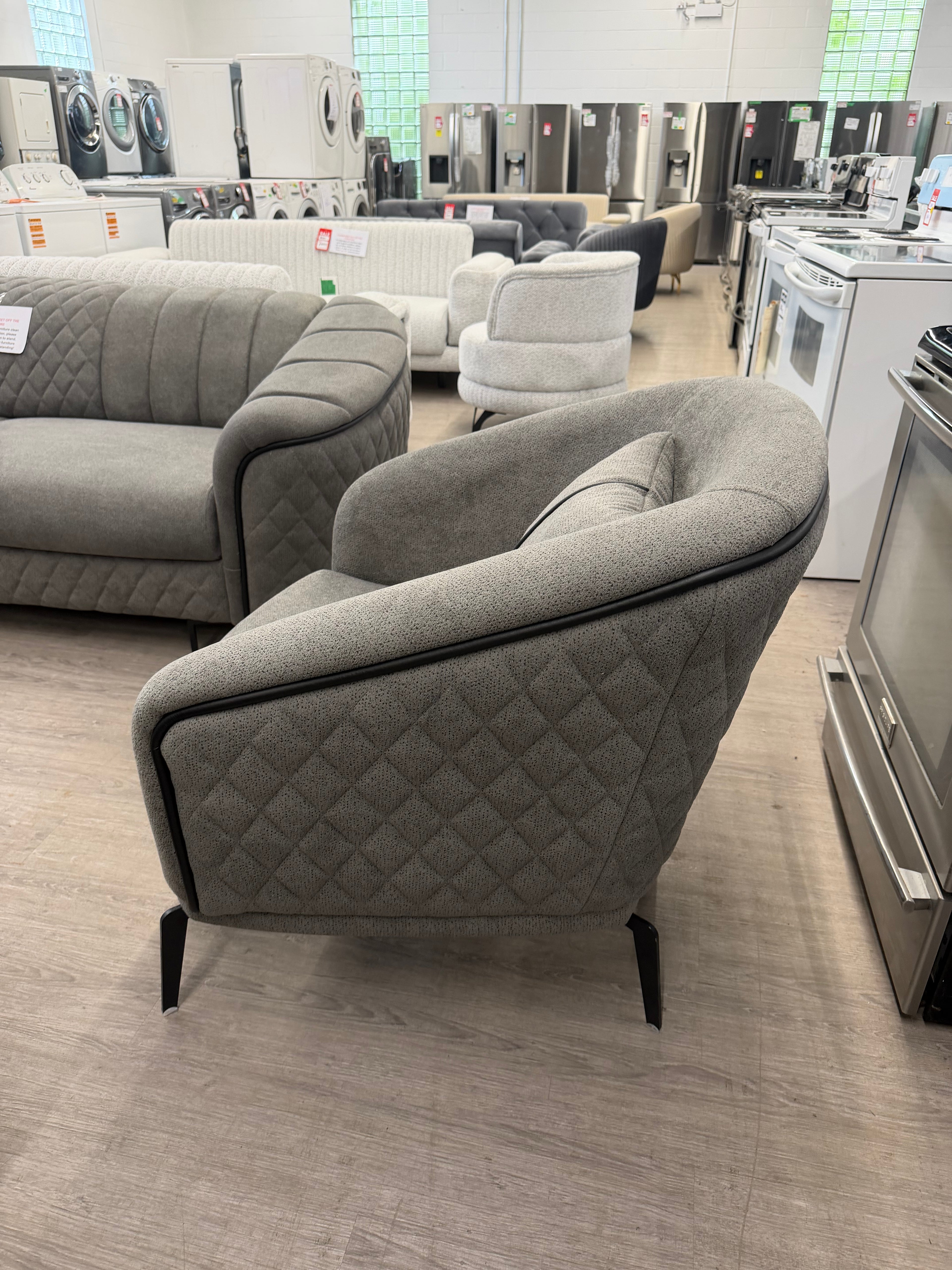 Victoria Dark Gray Living Room Set