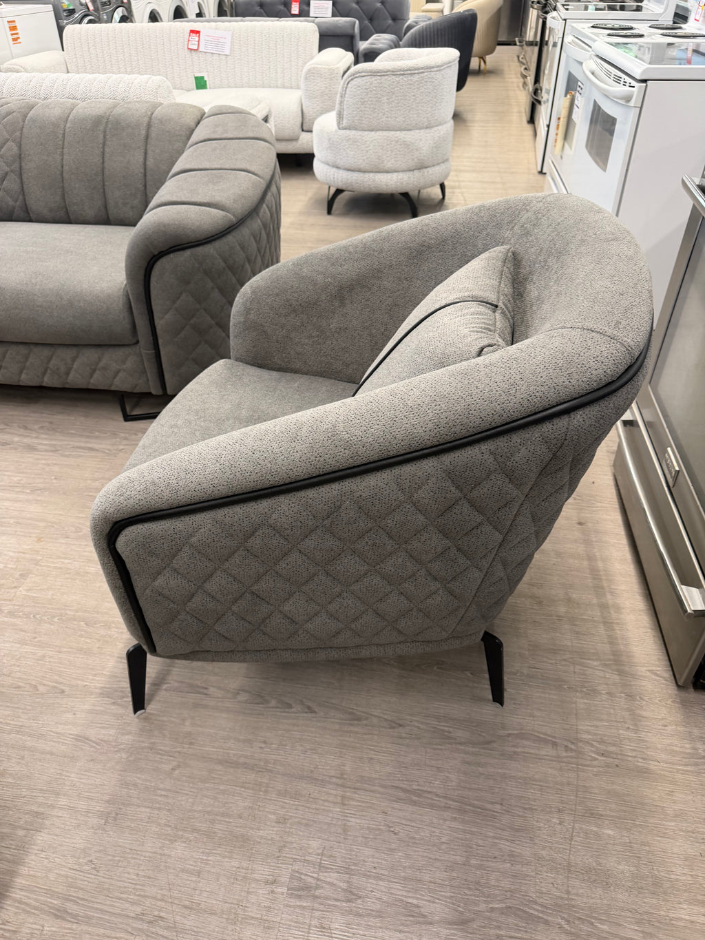 Victoria Dark Gray Living Room Set