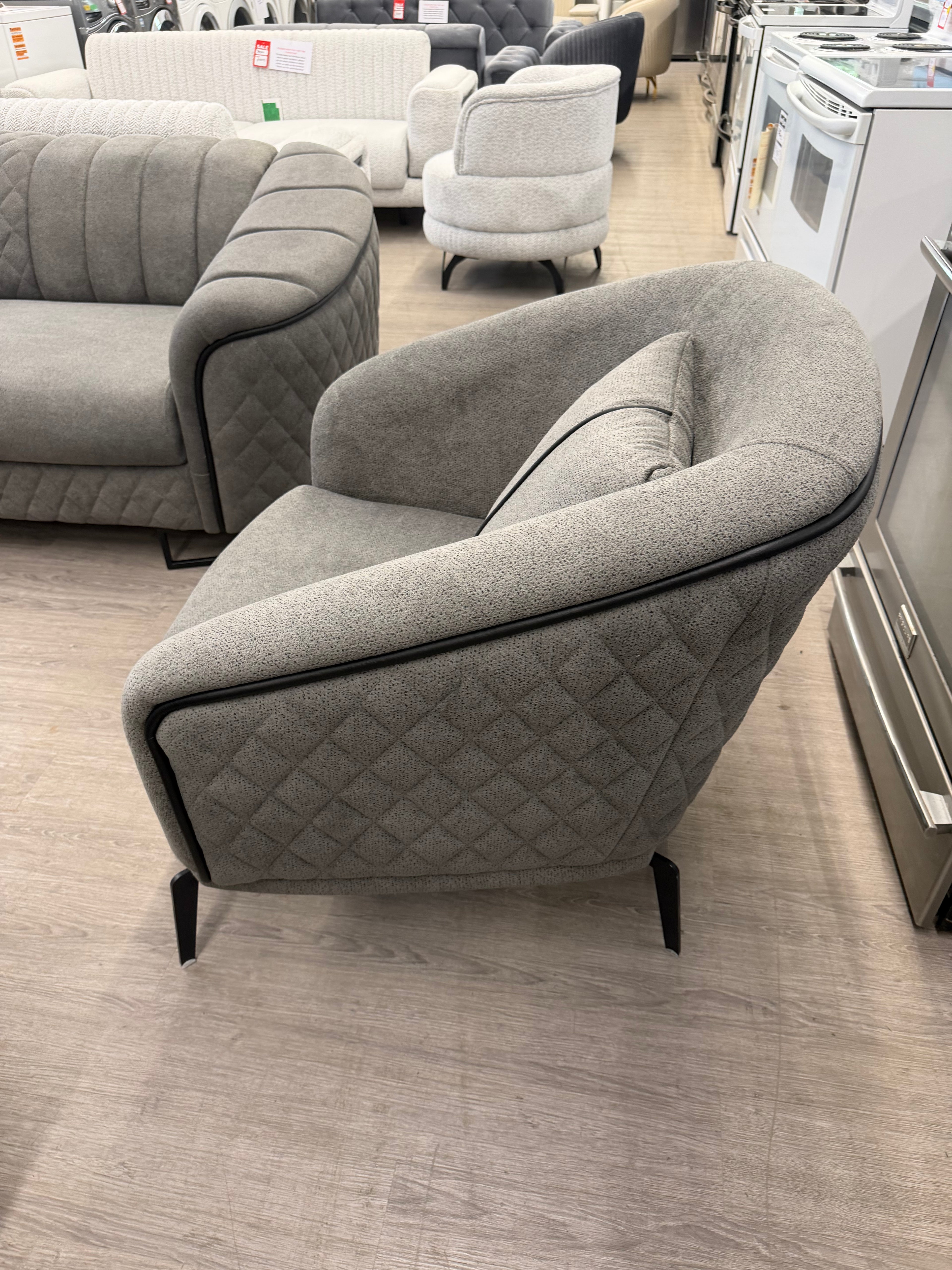 Victoria Dark Gray Living Room Set