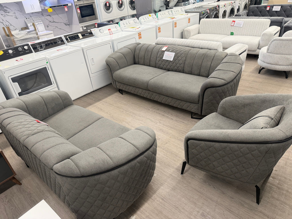 Victoria Dark Gray Living Room Set