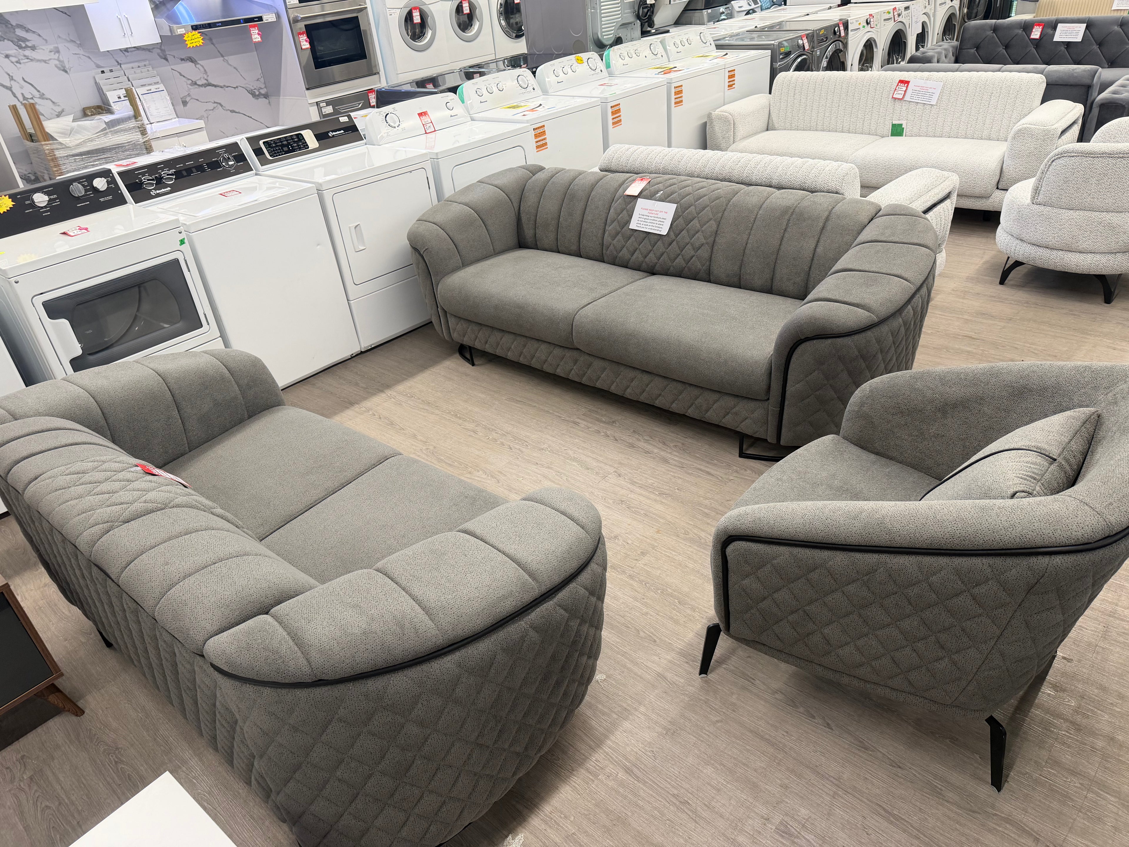 Victoria Dark Gray Living Room Set