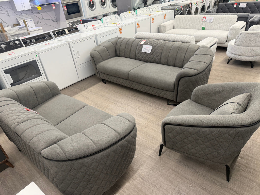 Victoria Dark Gray Living Room Set