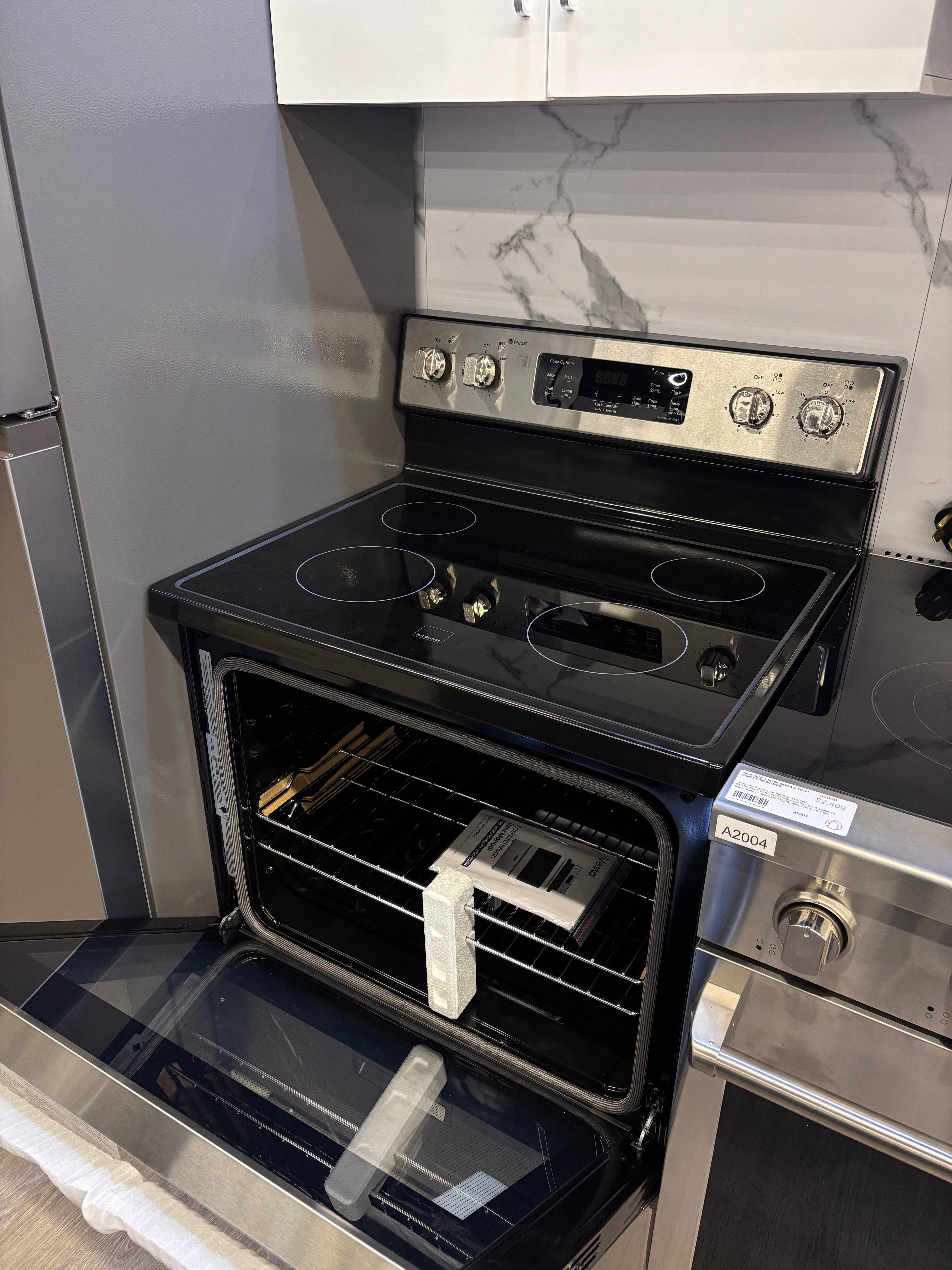 NEW - Vesta 30" Freestanding Glass Top Range (VRE-SASKATCHEWAN-30SS)