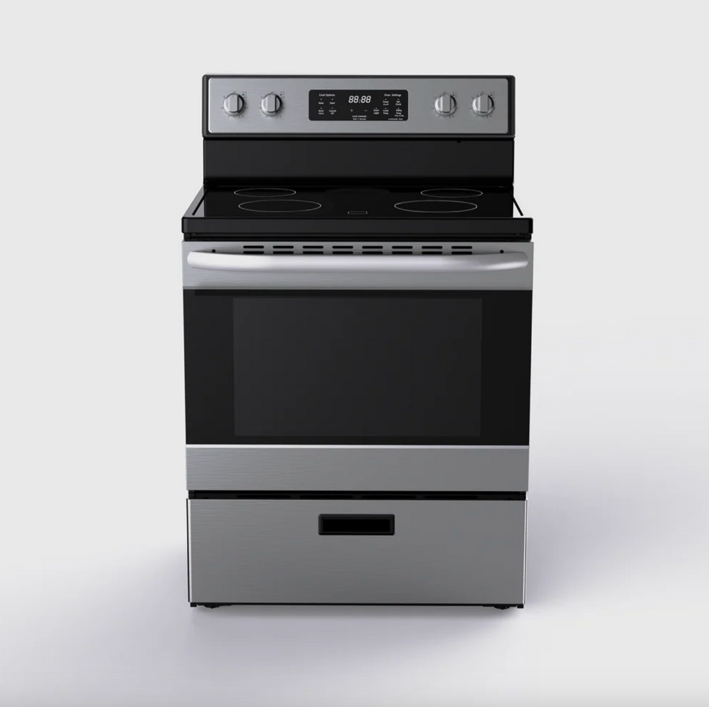 NEW - Vesta 30" Freestanding Glass Top Range (VRE-SASKATCHEWAN-30SS)