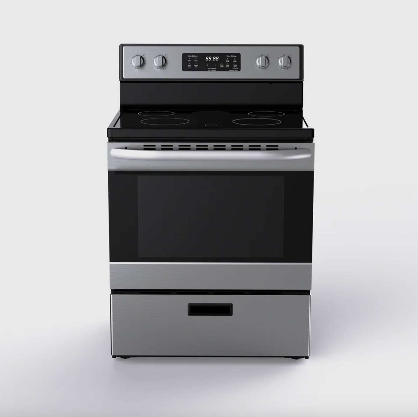 NEW - Vesta 30" Freestanding Glass Top Range (VRE-SASKATCHEWAN-30SS)