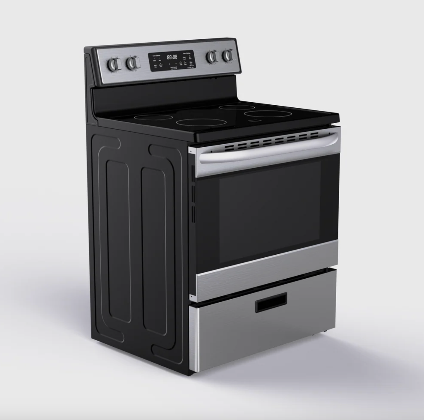 NEW - Vesta 30" Freestanding Glass Top Range (VRE-SASKATCHEWAN-30SS)