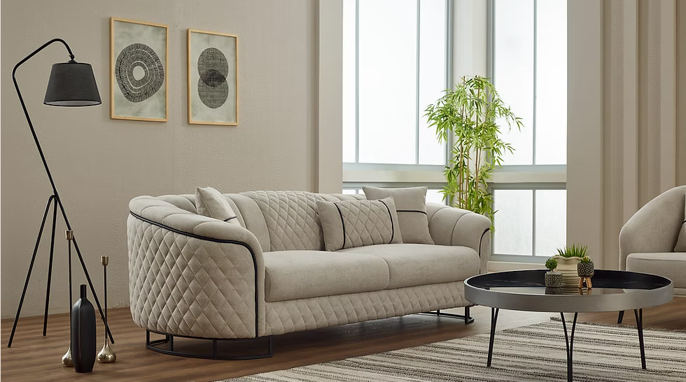 Victoria Light Gray Living Room Set