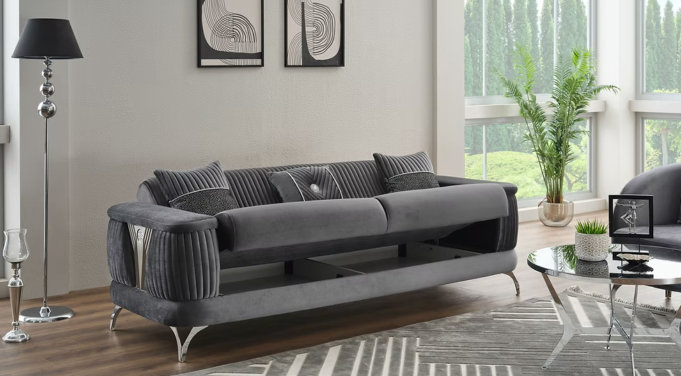 Loft Dark Gray Living Room Set