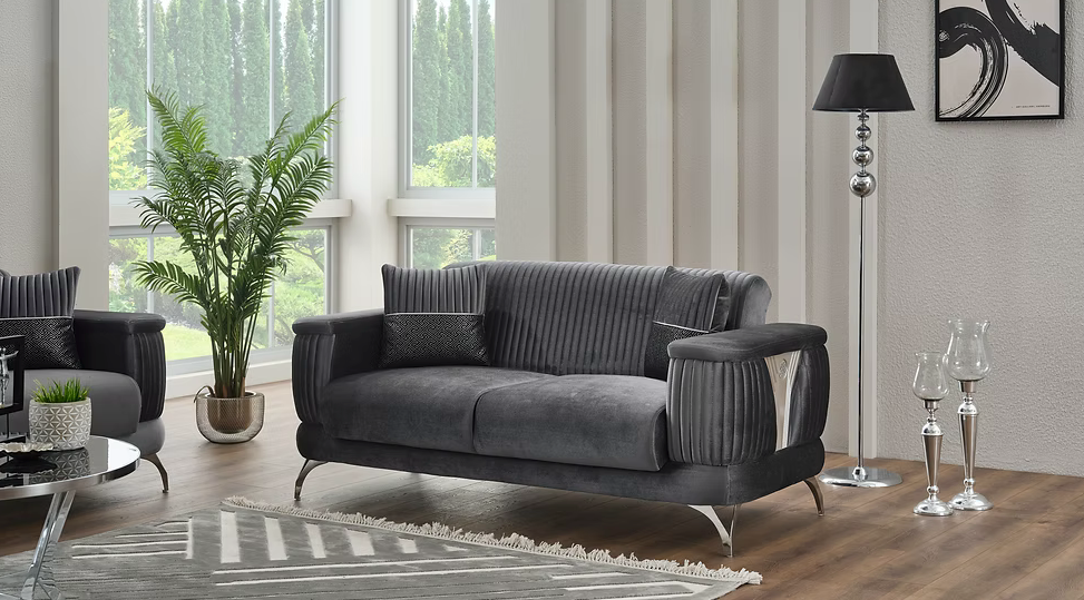 Loft Dark Gray Living Room Set