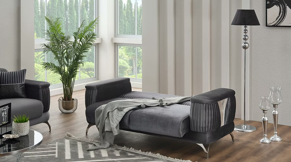 Loft Dark Gray Living Room Set