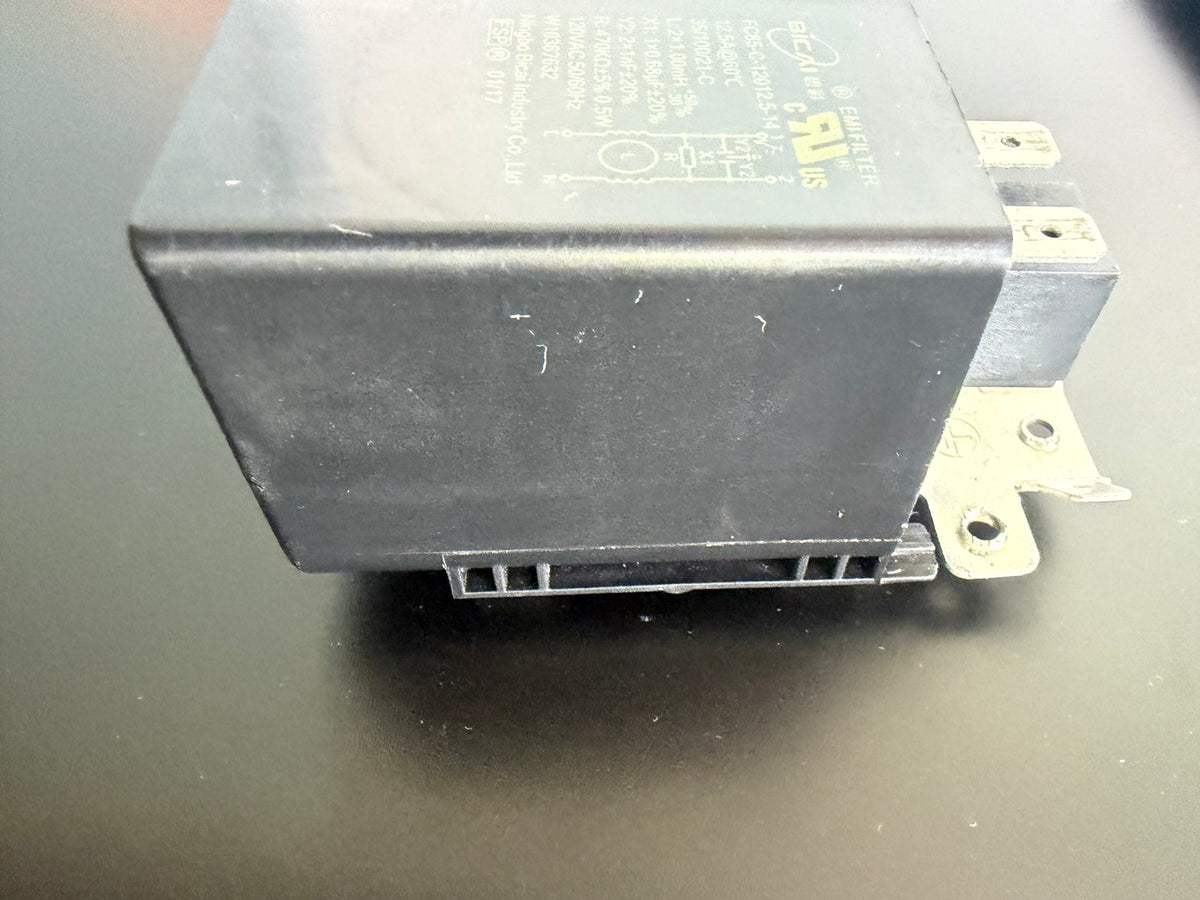 Amana Whirlpool W10367632 washer EMI noise filter side view