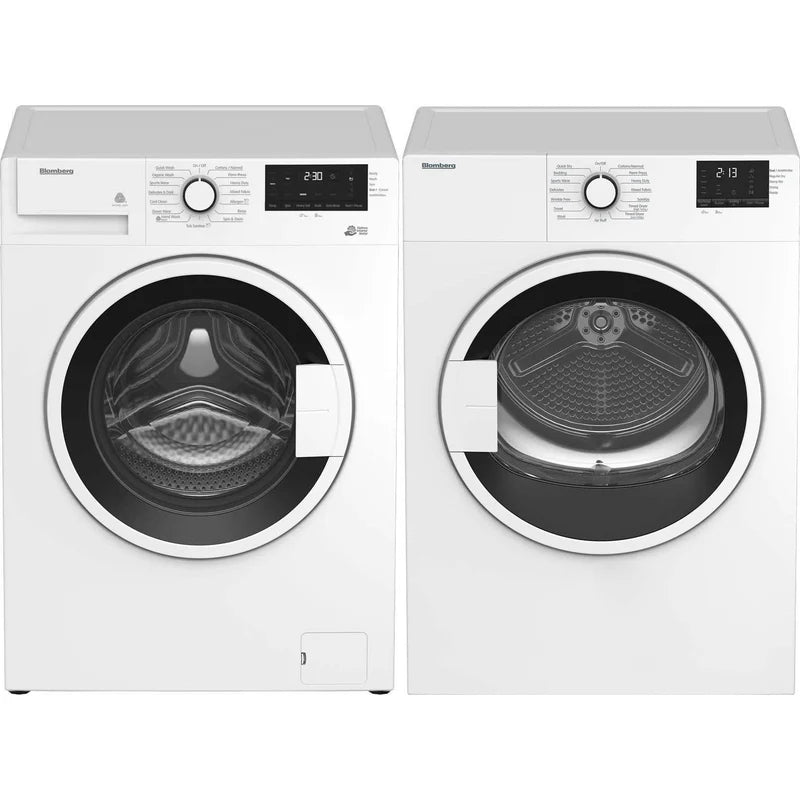 New Blomberg 24” Front Load Washer & Dryer Set - DV17600W2 & WM72200W - 1 YEAR WARRANTY