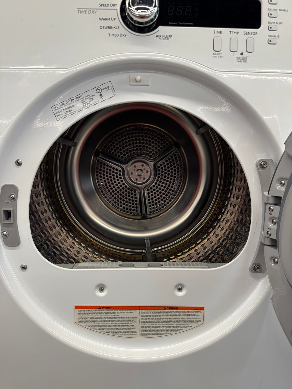 GE PCVH480EK0WW compact electric dryer A2695 photo 3