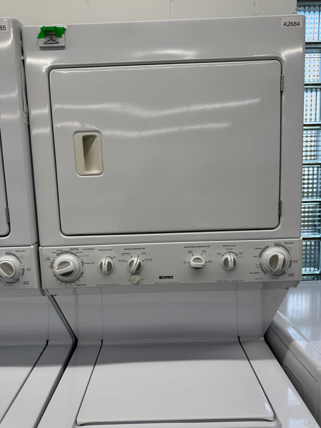 Kenmore stacked washer dryer A2684 view 1