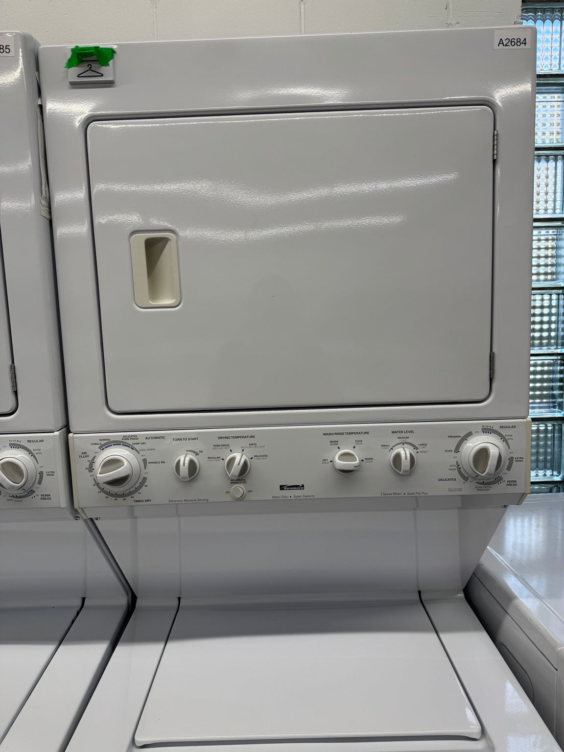 Kenmore stacked washer dryer A2684 view 1
