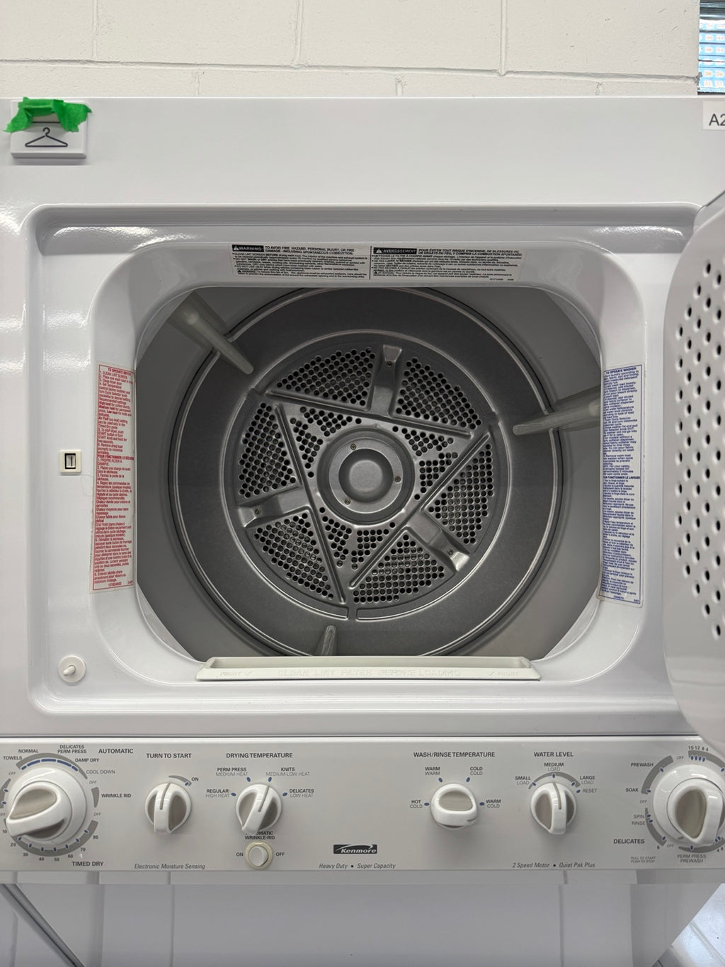 Kenmore stacked washer dryer A2684 view 4