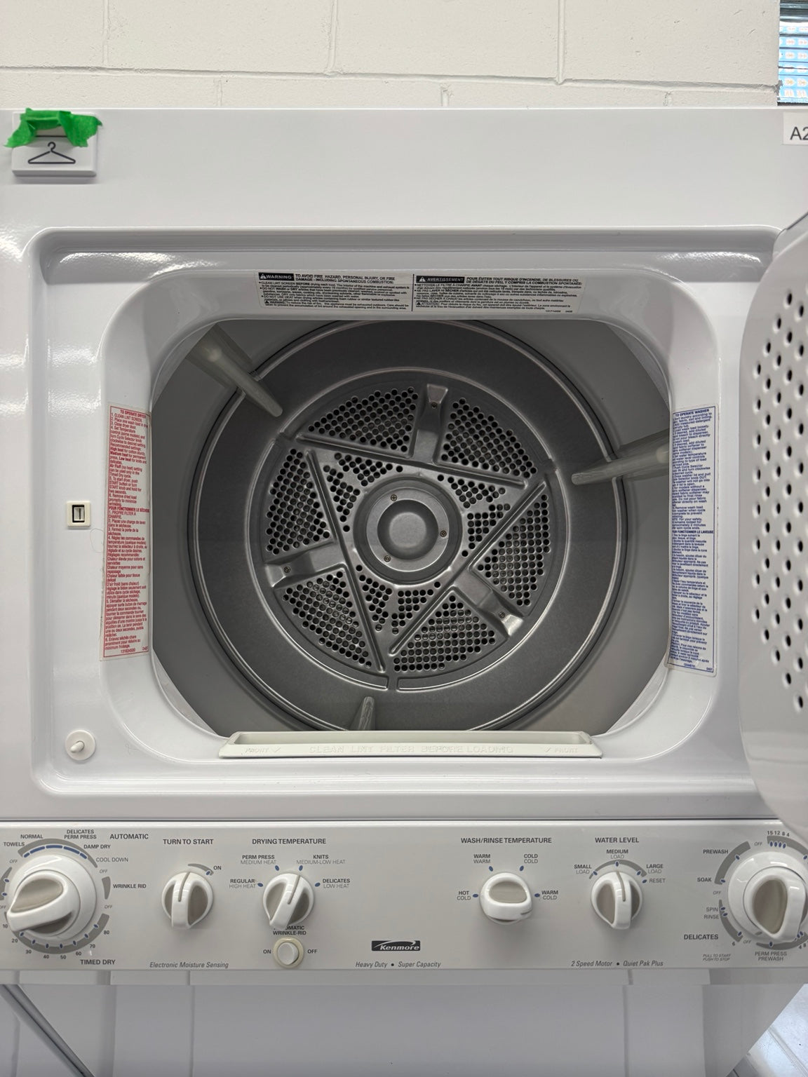 Kenmore stacked washer dryer A2684 view 4