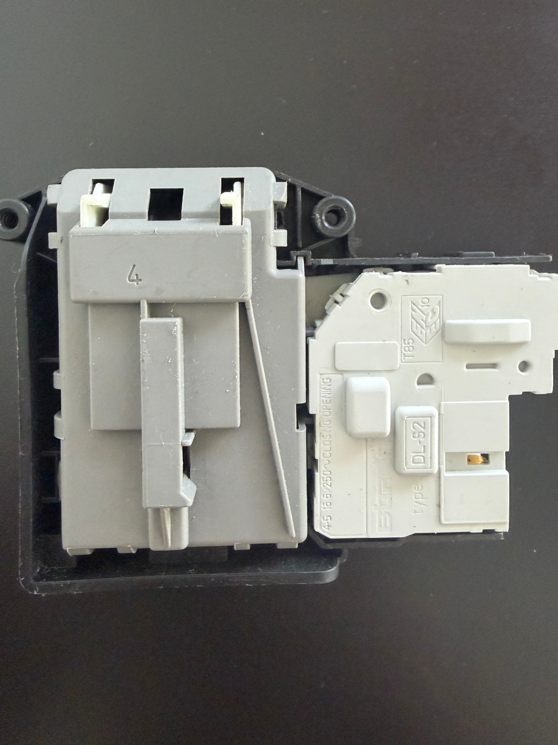 LG Bitron DL-S2 washer door lock assembly type 4 front view