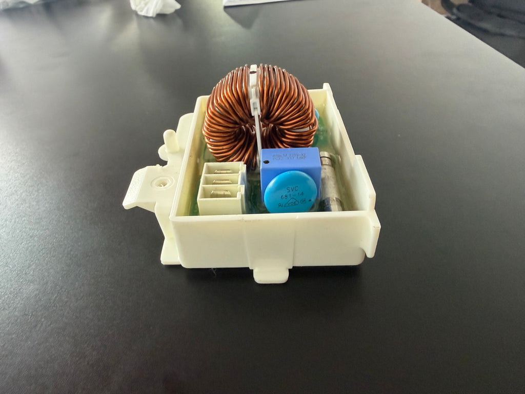 LG EAM60991315 washer noise filter assembly rear view
