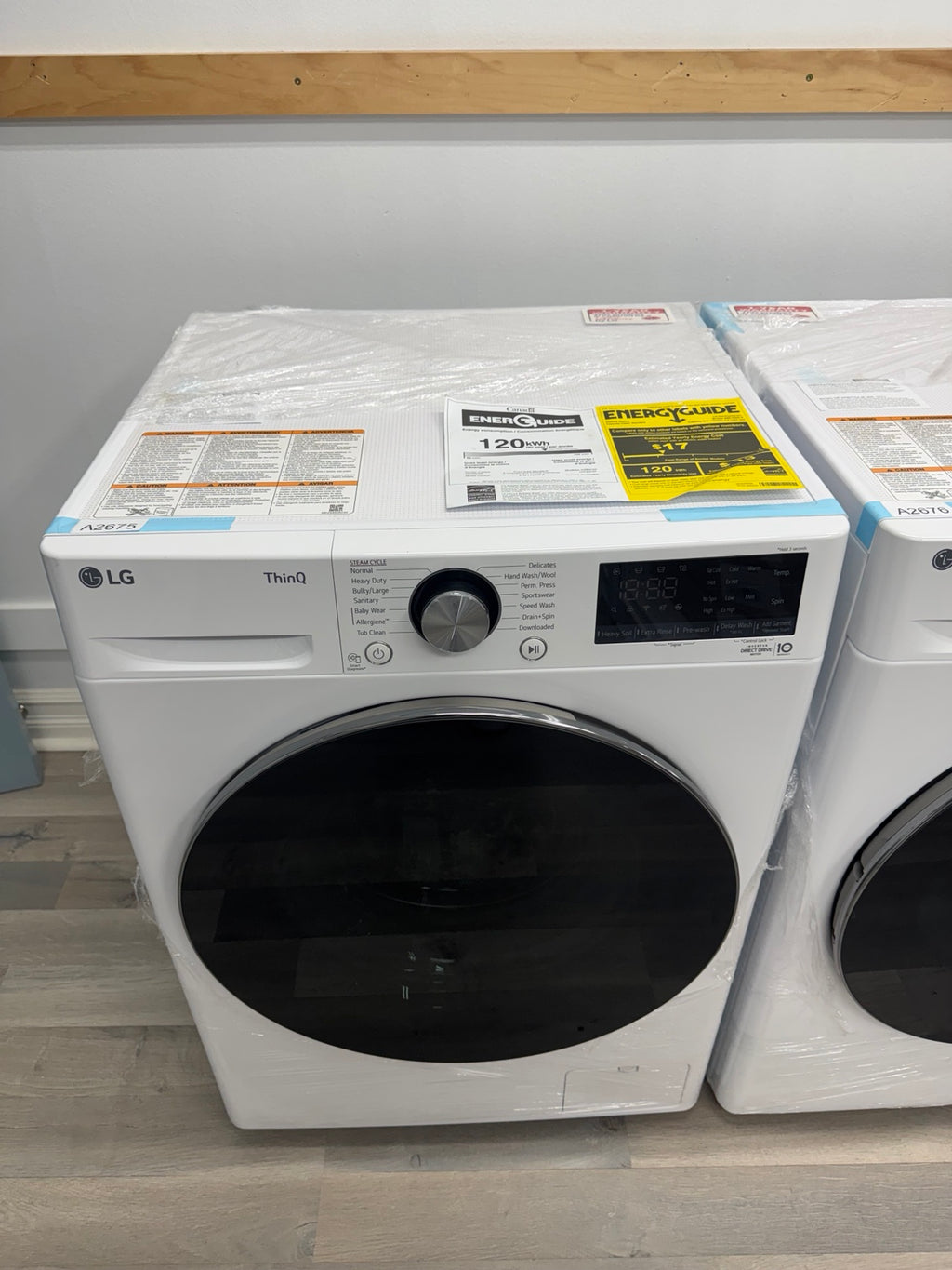 New LG WM1455HWA 24 inch front load washer white Ottawa view 2