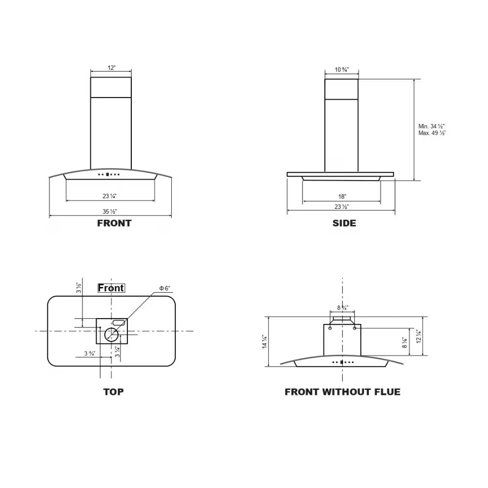 NEW Broan 30” Wall-Mount Range Hood - EI5936SS