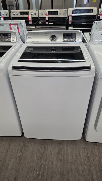 Samsung 27" Glass Top Load Washer and Dryer Set- washer WA45N7150AW/A4 dryer DV40J3000EW/AC