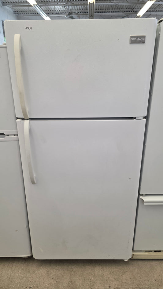 Frigidaire 30" Top Freezer Fridge- FFTR1817LW2