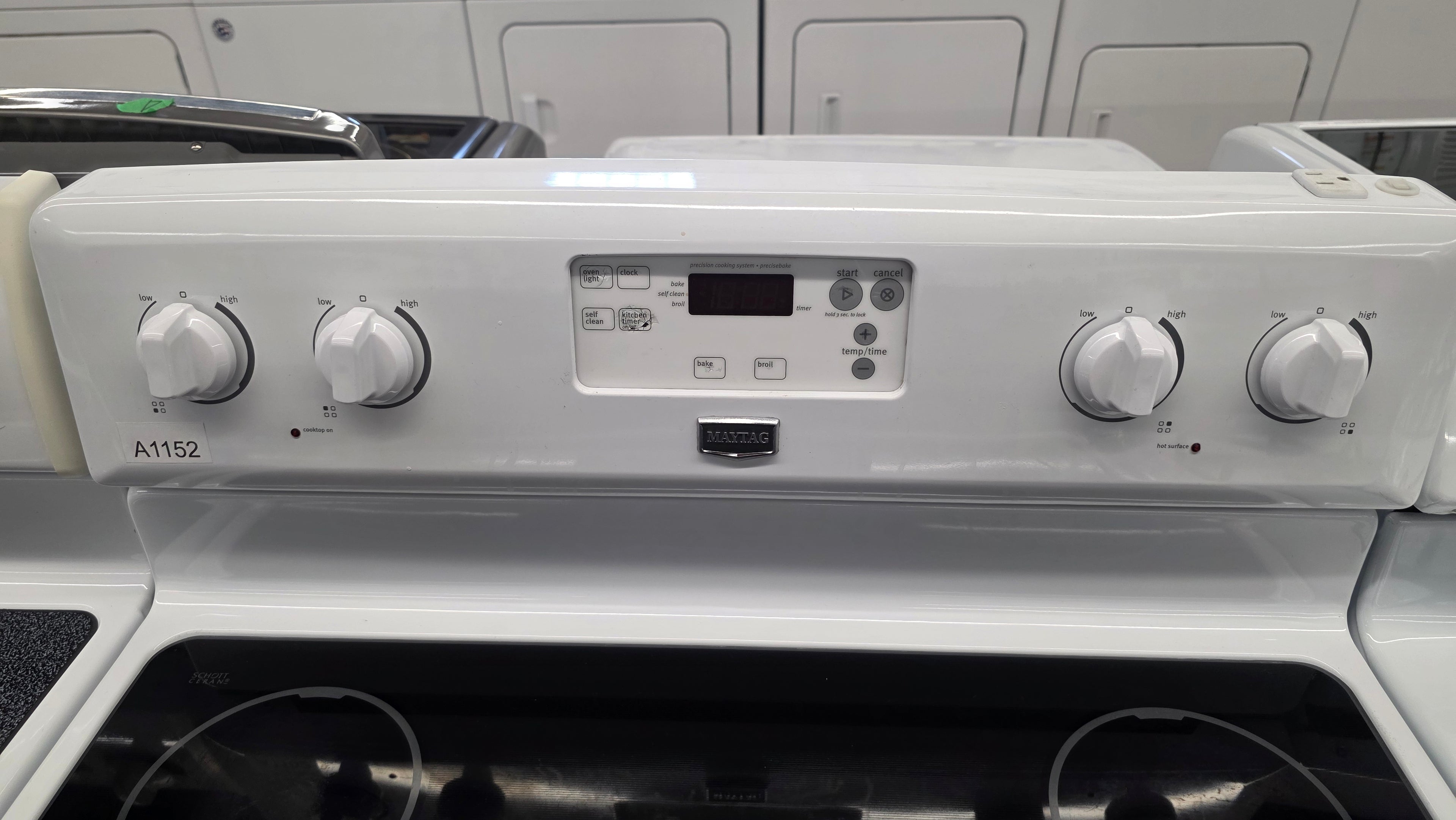Maytag 30" Glass Top Range YMER7651WW 1