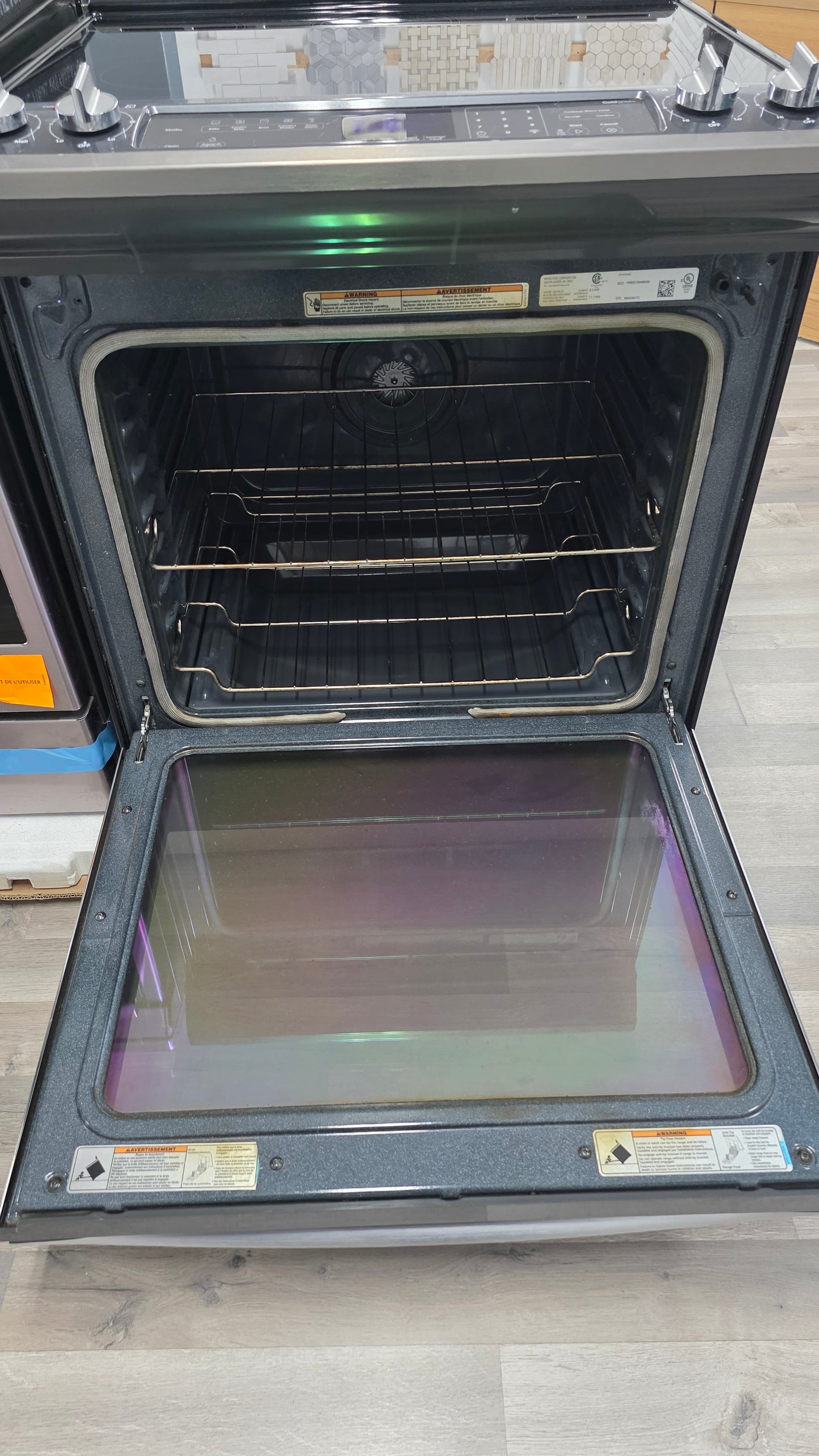 Whirlpool 30" Slide-in Glass Top Range-YWEE730H0DS0