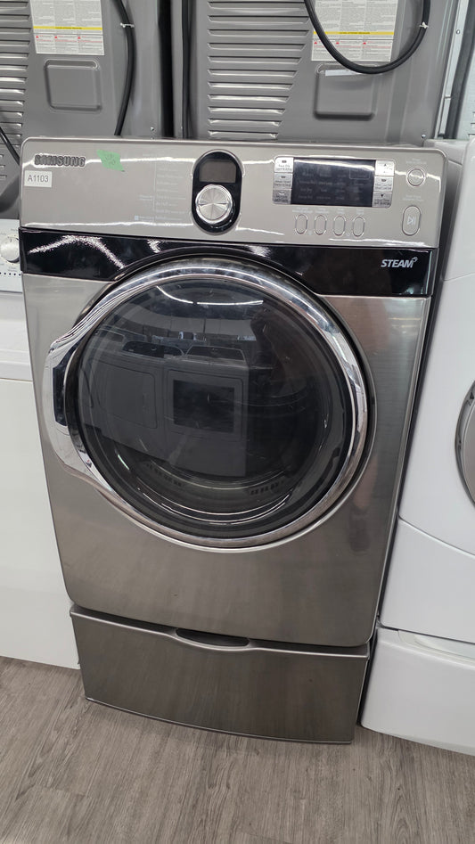 Samsung 27" Front Load Dryer with pedestal -DV405ETPASU