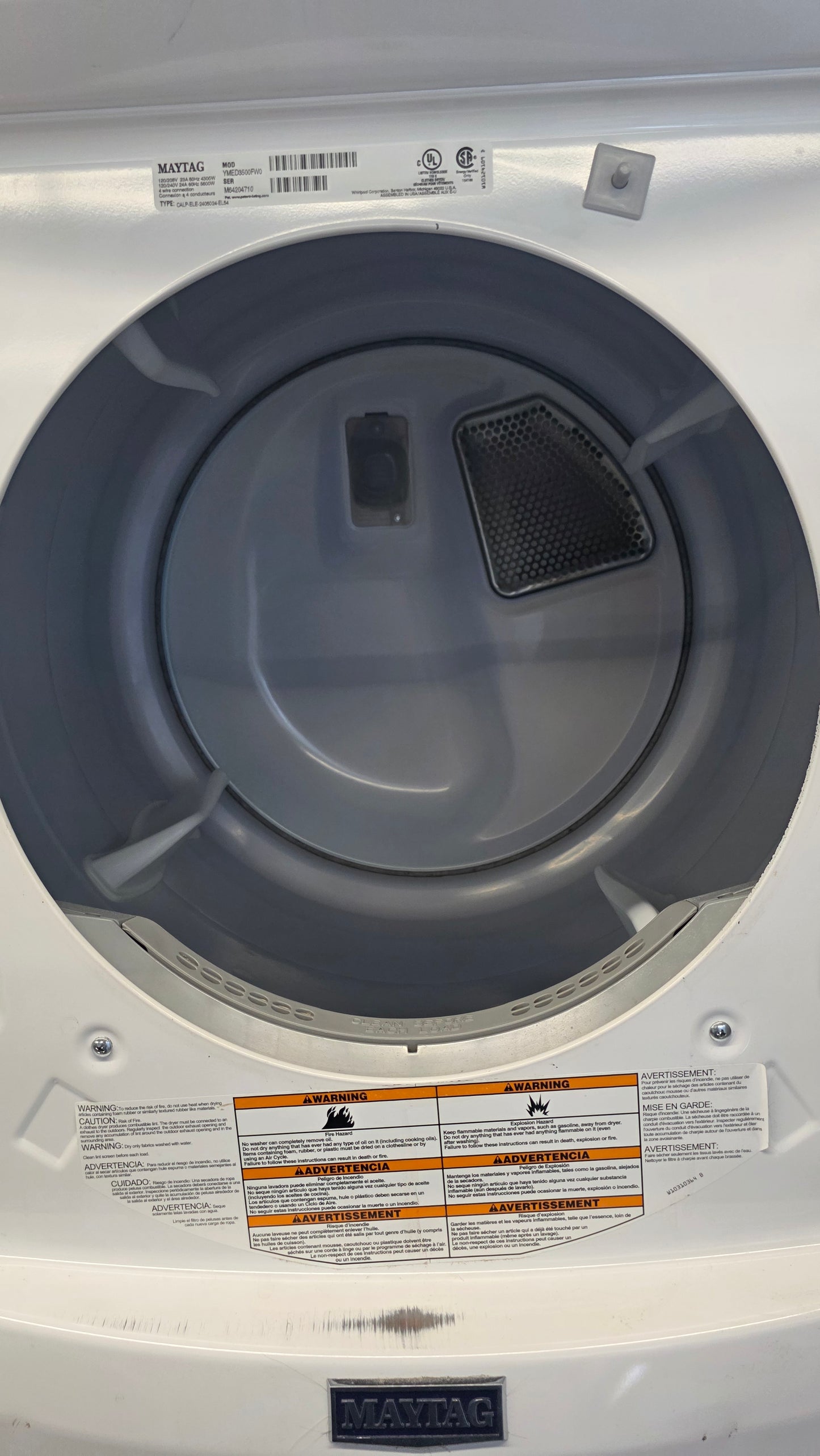 Maytag 27" Front Load Washer/Dryer Set - washer MHW3500FW1 dryer YMED3500FW0