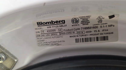Bloomberg 24" Front Load Washer and Dryer Set- washer  WM 77120 NBL01 - dryer DV 17542