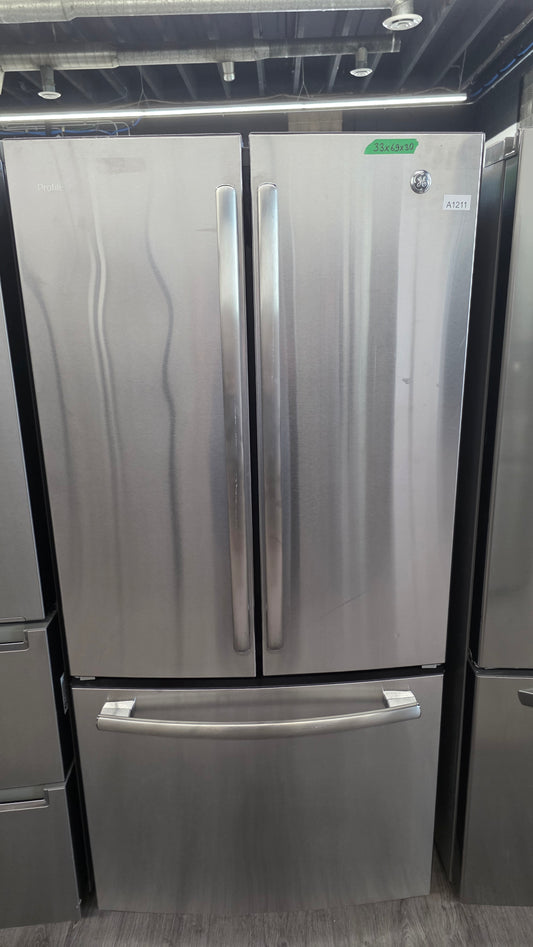 GE Profile 33" French Door Fridge PNE25JSKCKSS