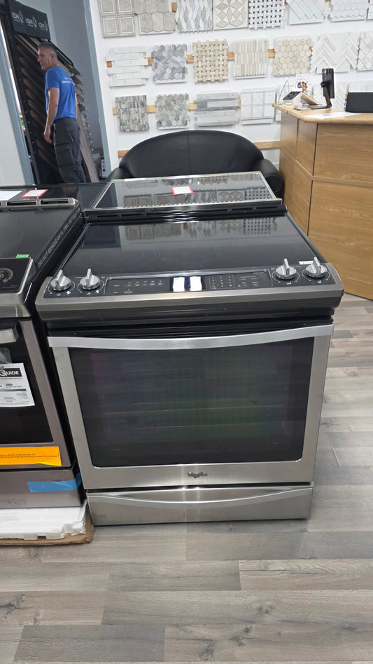 Whirlpool 30" Slide-in Glass Top Range-YWEE730H0DS0