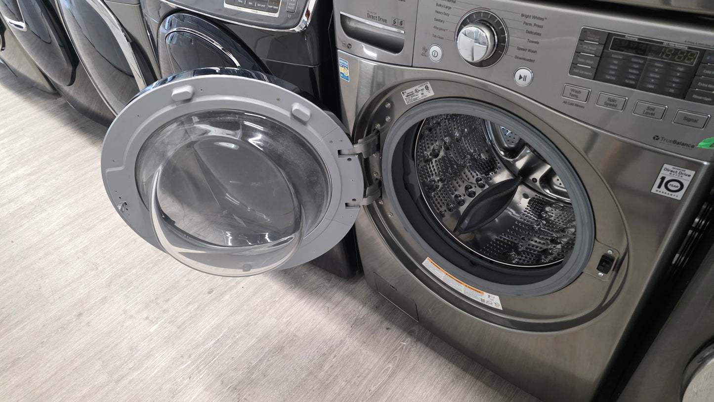 LG 27" Front Load Washer/Dryer Set- washer WM3770HVA /01 dryer DLEX3570V