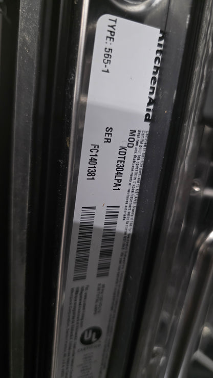 Open Box Kitchenaid 24" Dishwasher DTE3OALPA1