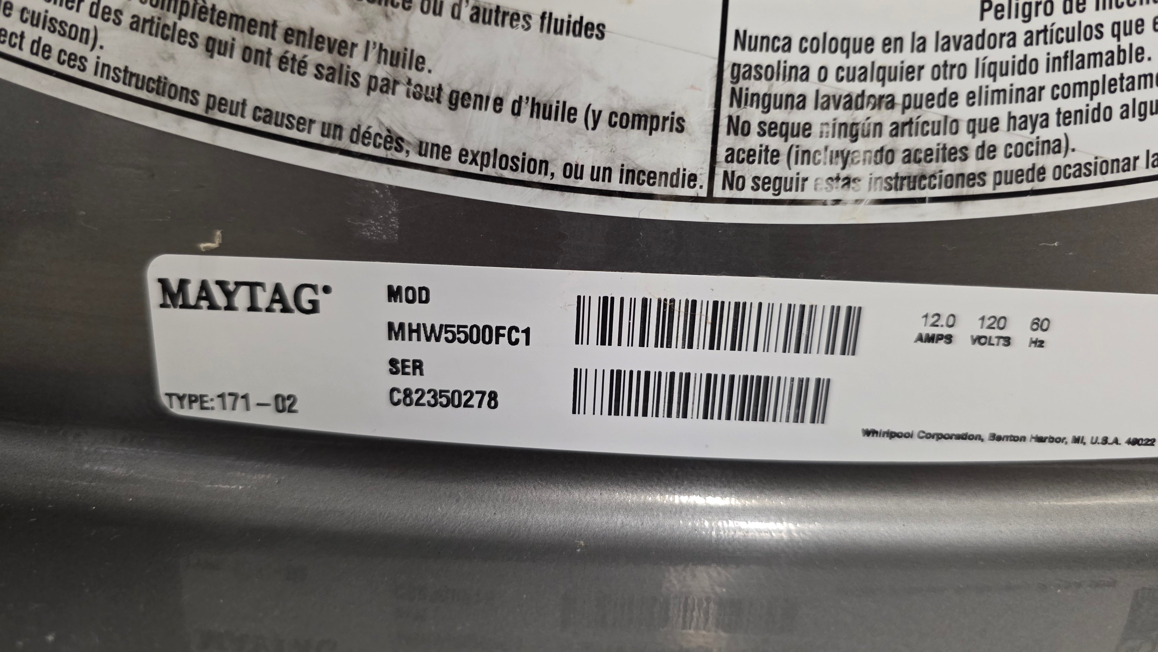 Maytag 27" Front Load Washer MHW5500FC1