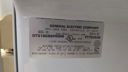 GE 28" Top Freezer Fridge- GTS18GBSFRWW
