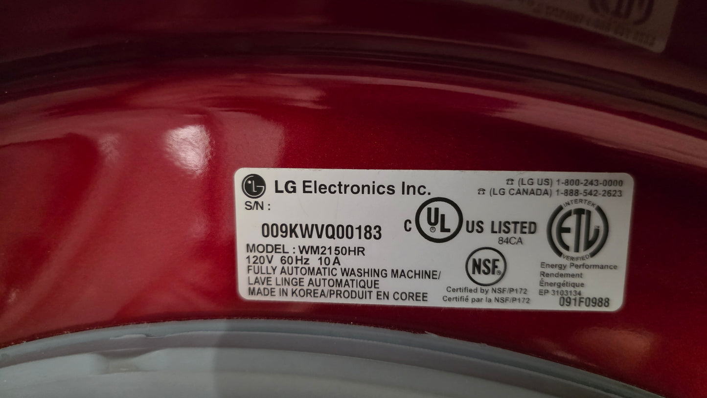LG 27" Front Load Washer WM2150HR
