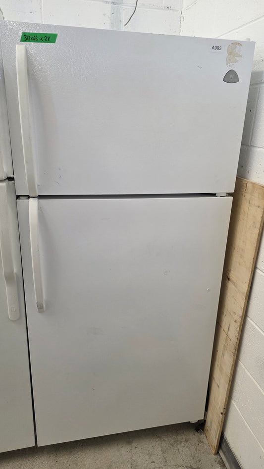 White-Westinghouse 30" Top Freezer Fridge- WRT8G3EWM
