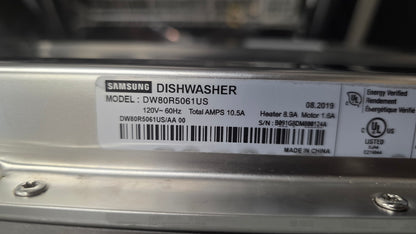 Samsung 24" Stainless Steel Dishwasher DW80R5061 US
